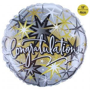 Congratulations 18 inch Round Foil Balloon