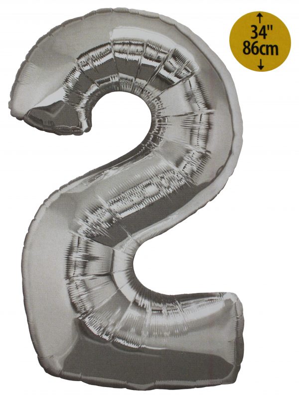 Number 2 Foil Balloon