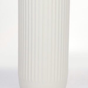 Ribbed Ceramic Vase Regular (24cm) – White