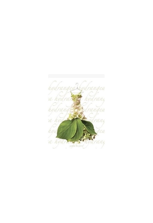 Petals & Pins pure linen tea towel in the Hydrangea design from the Garden Fairy's Wardrobe range